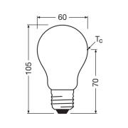 OSRAM LED-pære E27 5W matt 4,000K 1055lm 2stk