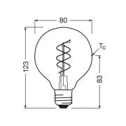 OSRAM LED Vintage G80 E27 8W 922 Spiral Filament gull dimbar