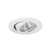 BRUMBERG LED innfelt spot Seven-R, 2700 K, hvit matt, aluminium