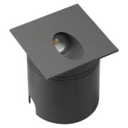 LED-innfellingslampe Aspen IP65, kantet, mørkegrå