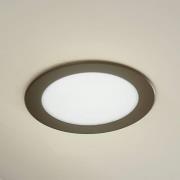 Prios LED innfelt spot Rida, svart, 14,5 cm, 12 W, CCT