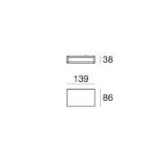 LED-vegglampe Box W2 bi-emission, B 13,9 cm, svart, 2700 K