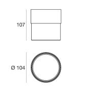 Crumb LED-taklampe, hvit, Ø 10,4 cm, jern, glass