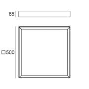 LED-taklampe Tara Q, 50 x 50 cm, svart, 3000 K, aluminium