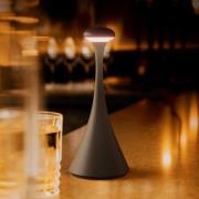 Oppladbar LED-bordlampe Nudrop mini, svart, IP54, dimbar