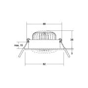 BRUMBERG LED innfellingsspot BB34 RC koblingsboks strukturert svart