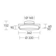 HerzBlut LED-taklampe Talon, glass, dimbar