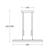 HerzBlut LED-hengelampe Leonora, 85 cm, tre, dimbar