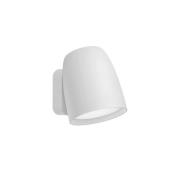 Bover utendørs LED-vegglampe Nut, hvit, aluminium/stål, høyde 13,5 cm