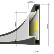 LED-hengelampe Rio 55, loddrett 3 000 K svart