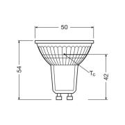 OSRAM LED-reflektorpære GU10 4,3W 36° 830 klar