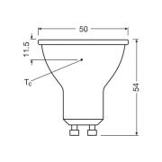 OSRAM LED-reflektorpære GU10 6,9W 36° 865 klar