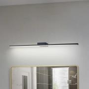 Lucande LED-speilbelysning Kivana, svart, aluminium, 90 cm