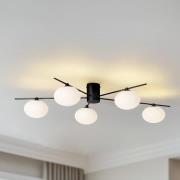 Lindby Valisa taklampe, svart, 5-lamper