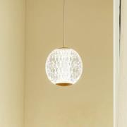 Lucande LED-pendel Ismenia, 1-lys, messing, akryl