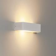 Vegglampe Atrato, hvit, stål, bredde 35 cm