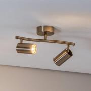 Downlight Spotte, messing antik, 2 lyskilder