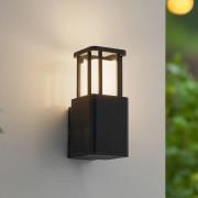 Lucande utendørs vegglampe Dakil, svart, aluminium
