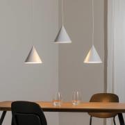 Cono pendellampe, tre lys, lineær, lengde 75 cm, hvit