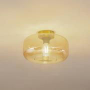 Lindby taklampe Hildur, Ø 28,5 cm, rav, glass