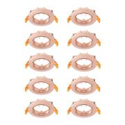 Prios innfelt taklampe Fibur, kobber, sink, Ø8,2 cm, 10 stk