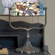 Banklampe Dragonfly i Tiffany-stil