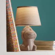 Monkey bordlampe, brun, keramikk, 28 cm høy, E14
