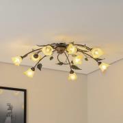 Taklampe Miranda med 9 lyskilder, bronse