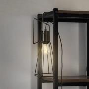 Lindby bordlampe Tharion, svart, metall, Ø 15,4 cm