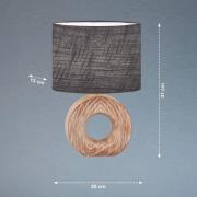 Bordlampe Hanke høyde 31 cm grå skjerm