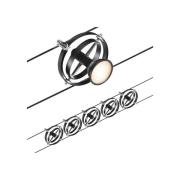 Paulmann Wire Cardan vaiersystem, 5-lk. 5 m svart
