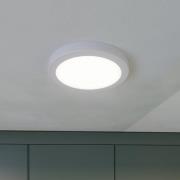 Prios LED-taklampe Aureka, bevegelsessensor, Ø 23 cm, hvit