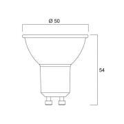 Sylvania LED-reflektorpære GU10 7W 3000K 36° 610 lm hvit