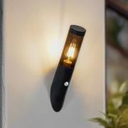 Lindby Statius utendørs vegglampe, antrasitt, jern, sensor