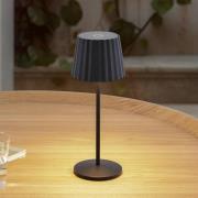 Lindby LED-batteridrevet bordlampe Esali, svart, metall, IP65