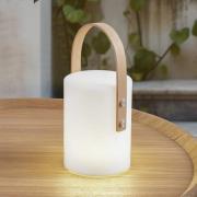 Lindby LED oppladbar utendørs bordlampe Juria, hvit, CCT, IP44