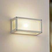 Lucande utendørs vegglampe Aurelien, hvit, glass, 12,5 cm, IP54