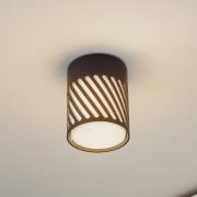 Lindby utendørs taklampe Lurinda, 10,5 cm, svart, aluminium,