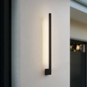 Lindby LED-vegglampe Neano, 80 cm, svart, metall, IP54