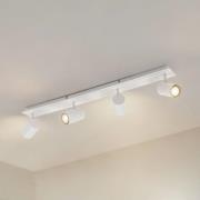 Lindby downlight Joffrey, 80 cm, hvit, 4 lyskilder, GU10