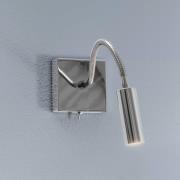 Vegglampe Ojos, krom, leselampe, justerbar, 33 cm, G9