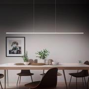 Quitani LED-pendellampe Margita, lengde 148 cm, sølv