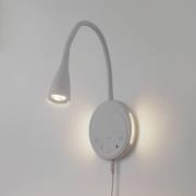 Lindby LED-leselampe Zayna, hvit, CCT, USB, dimbar, timer