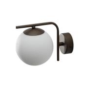 Aurora vegglampe, brun, glass, 17 cm høy, globe, E14