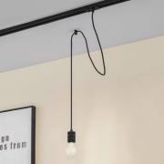 Lindby pendellampe Linaro, Ø 4,6 cm, svart, 1-faset, E27
