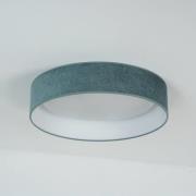 LED-taklampe Plafond, mintgrønn, stoff, Ø 45 cm, 3-trinns
