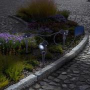 LED-spot med jordspyd SPOTI, svart, sett med 3, IP44