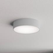 Taklampe Cleo 300, grå, sensor, IP54, Ø 30 cm, metall