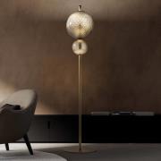 OLEV LED-gulvlampe TERRA&LUNA, brun, metall/glass 184 cm 927