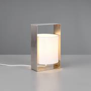 Bordlampe Pail, matt nikkel, metall, høyde 27 cm